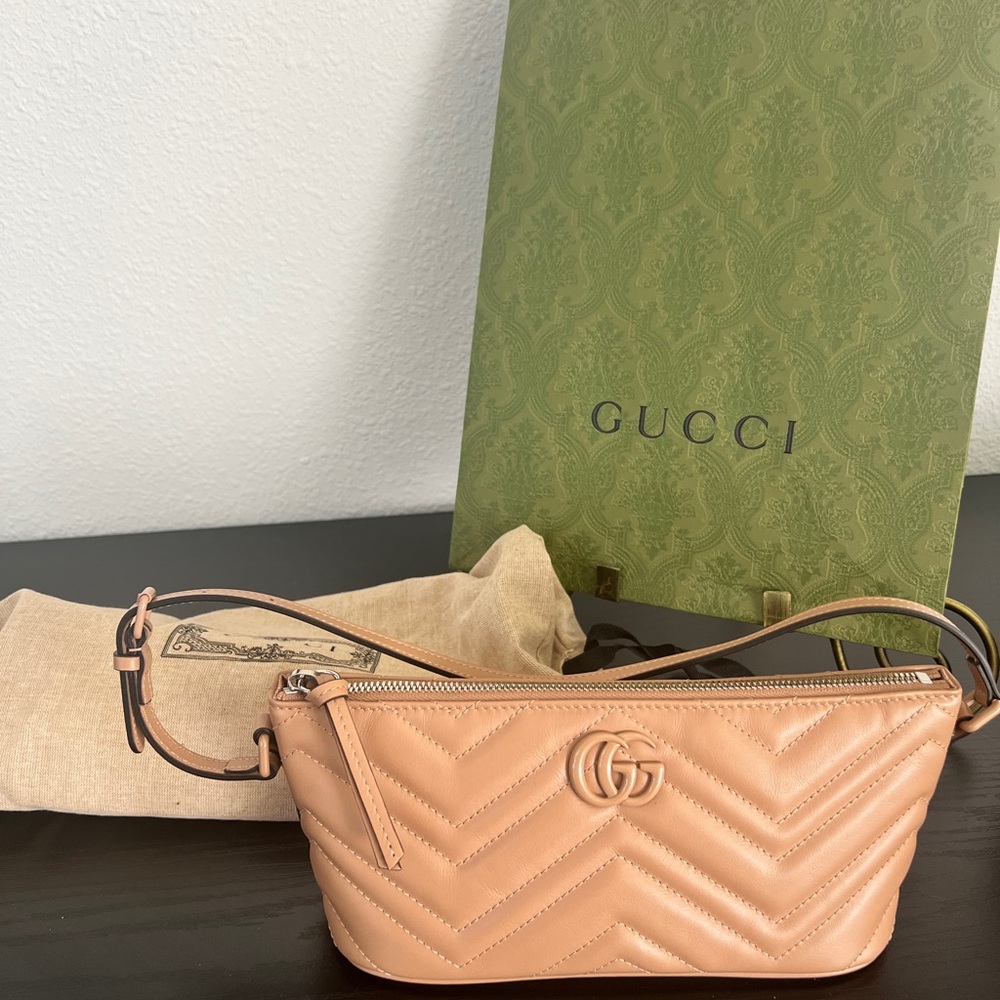 NEW Gucci GG Marmont Double G Logo Handheld Shoulder Bag For Women 9x4x4.7 in
